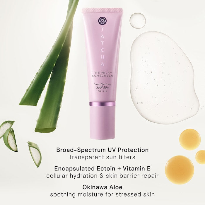 The Milky Sunscreen Broad Spectrum SPF 50+ with Encapsulated Ectoin + Vitamin E - GLAM MODA