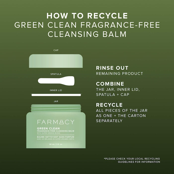 Green Clean Makeup Removing Cleansing Balm - GLAM MODA