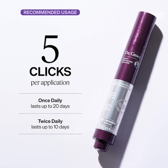 Roll-On Hair Thickening Scalp Serum for Thinning Hair - GLAM MODA