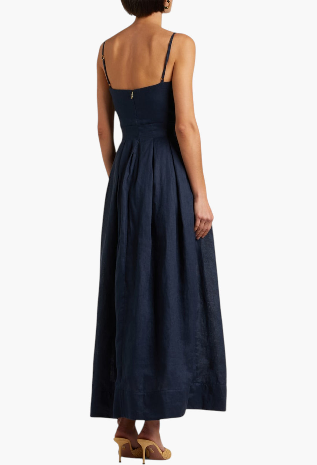 Sula Floral-Appliqué Linen Maxi Dress - GLAM MODA