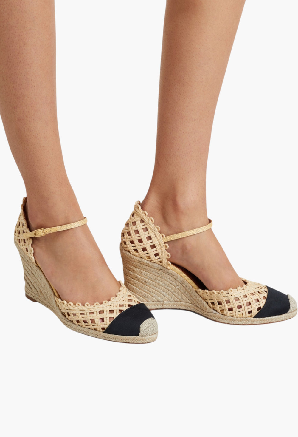 Sunburst Raffia Espadrille Wedges - GLAM MODA