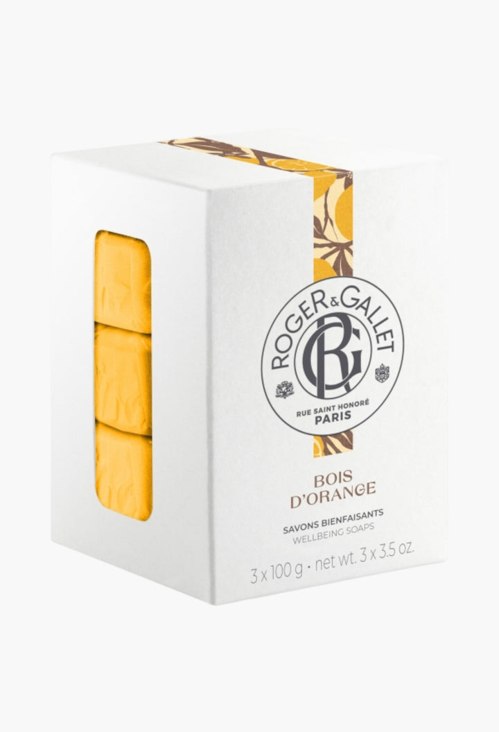 Bois D'orange Soap Coffret Luxurious Floral Aroma With Orange Blossom, Petitgrain, Cedarwood