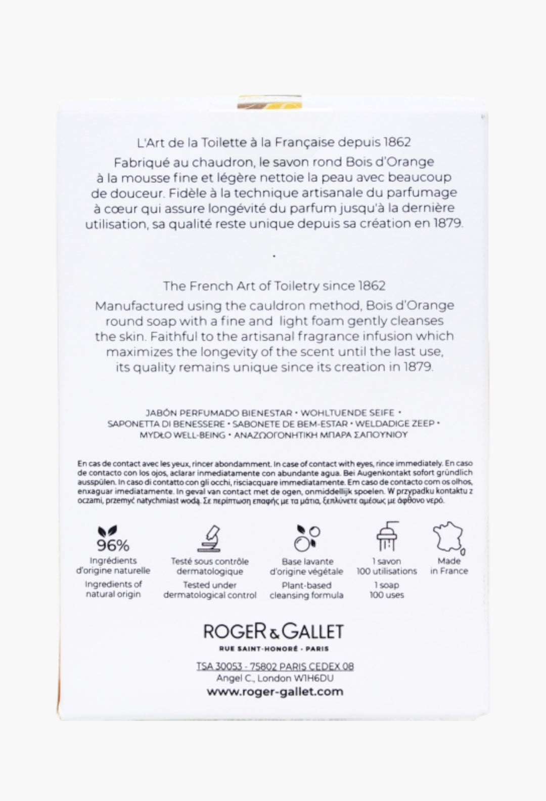 Bois D'orange Soap Coffret Luxurious Floral Aroma With Orange Blossom, Petitgrain, Cedarwood