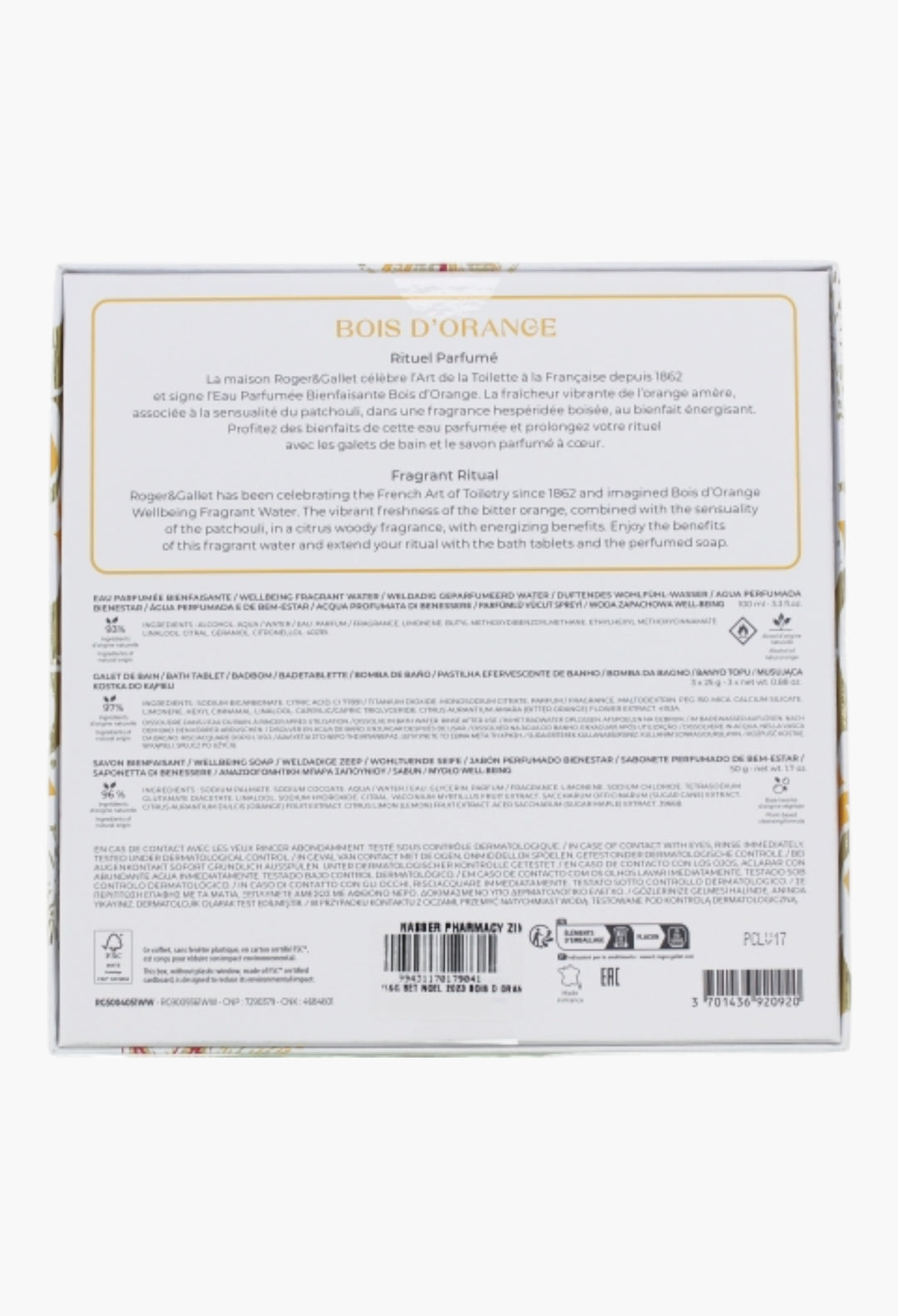 Bois D'orange Gift Set - Uplifting Fragrance With Bitter Orange & Patchouli - Moisturizing Hydration For Everyday Indulgence