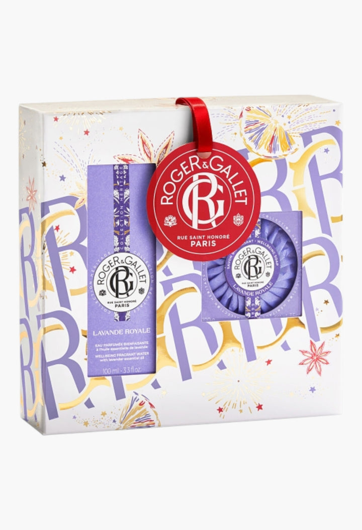 Lavande Royale Gift Set Relaxing Bergamot Lavender Cedar 100ml Eau De Cologne 100g Soap