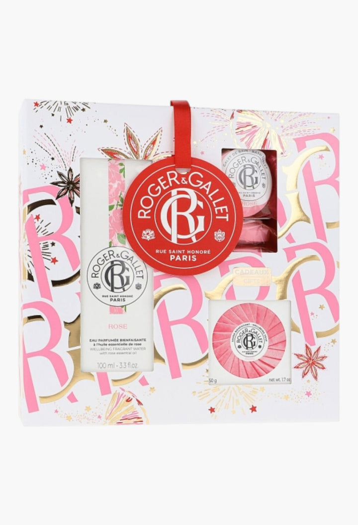 Fragrant Water Gift Set 2023 - Luxurious Floral & Citrus Experience With Damask Rose & Italian Mandarin - 100ml Fragrant Water, 50g Soap, Bath Tablets