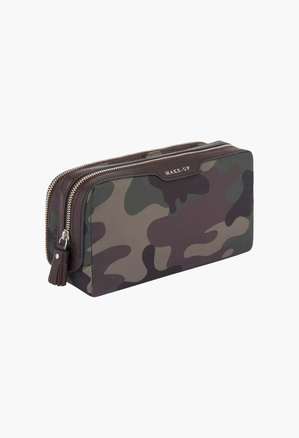 Camouflage-Pattern Nylon Makeup Bag