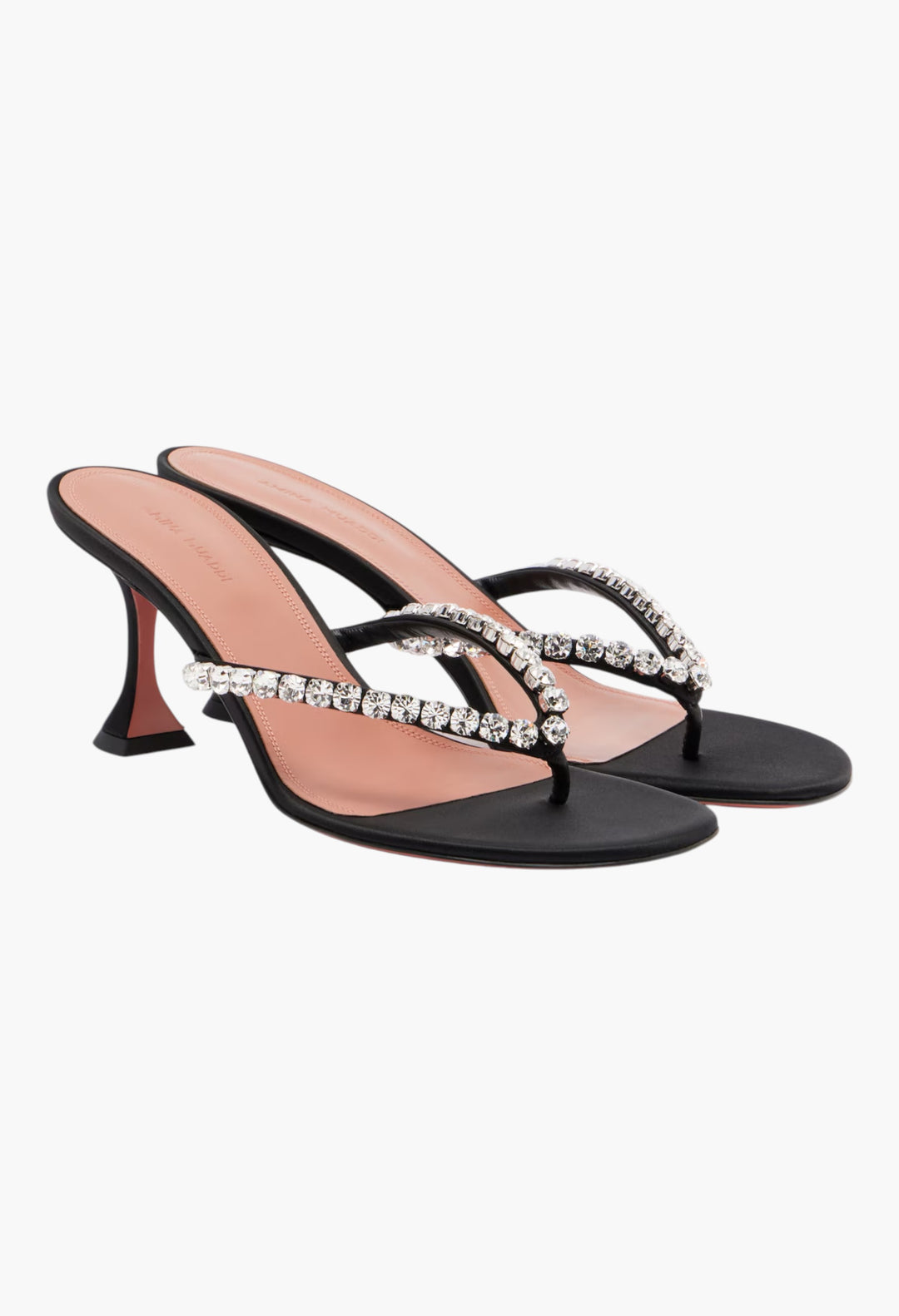 Gigi Embellished Satin Thong Sandals