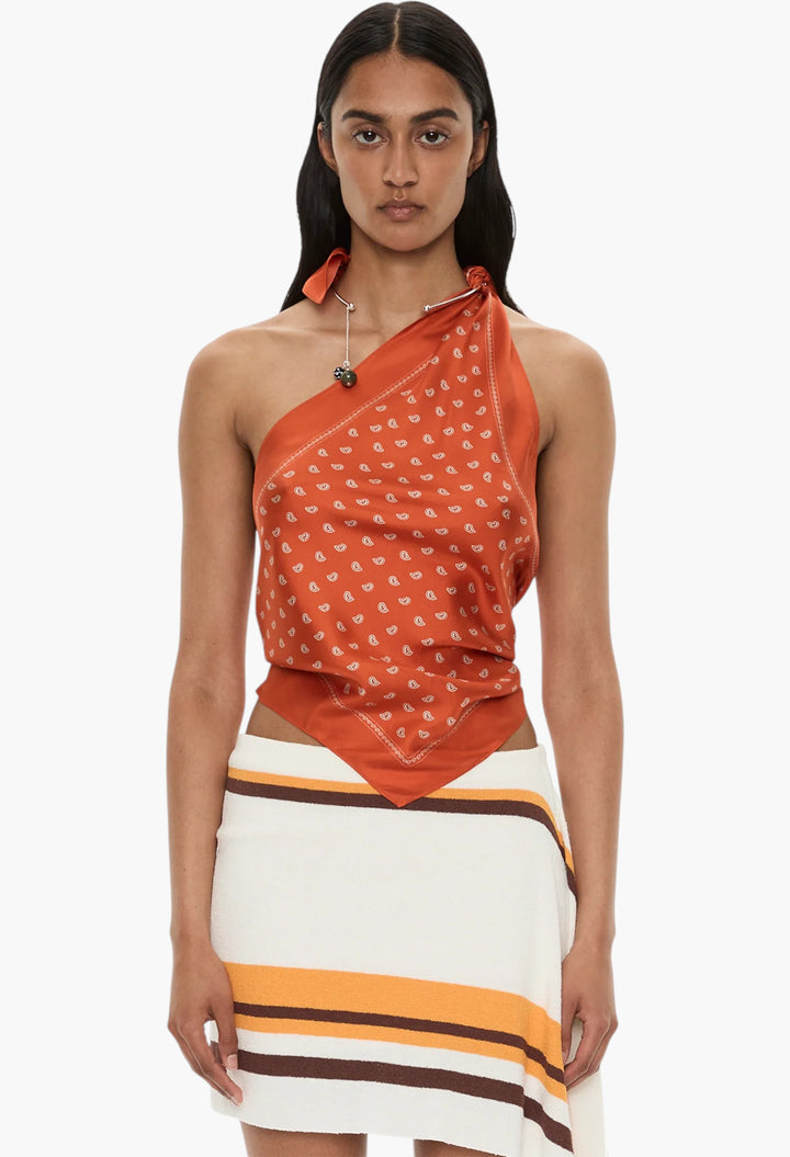 Bandana Scarf Tie Top