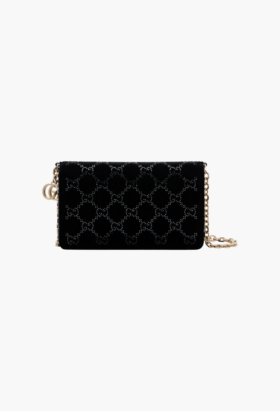 Crystal velvet wallet on chain - GLAM MODA
