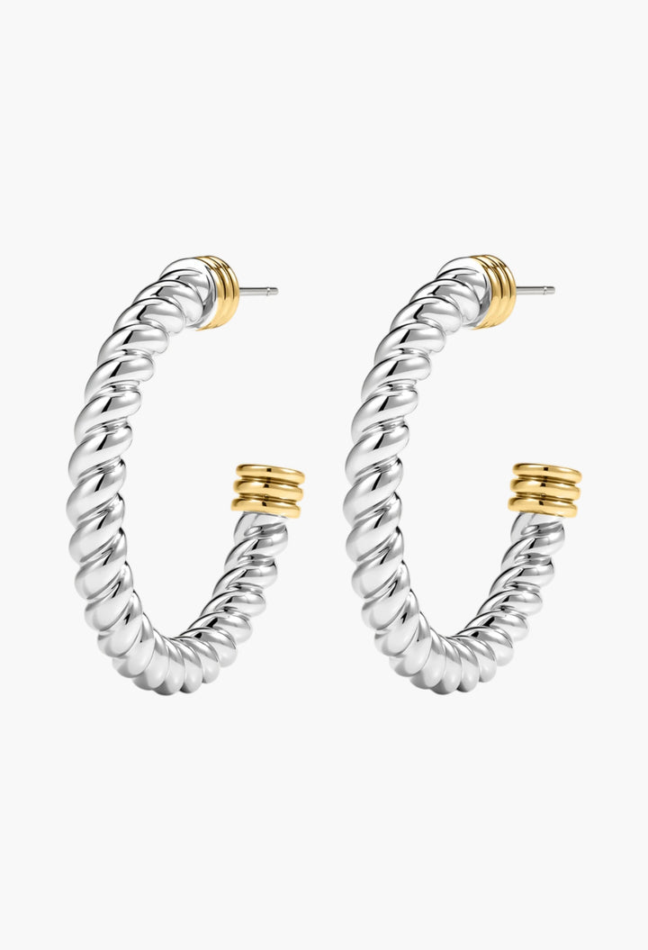The Sierra Rope Hoops - Silver - GLAM MODA