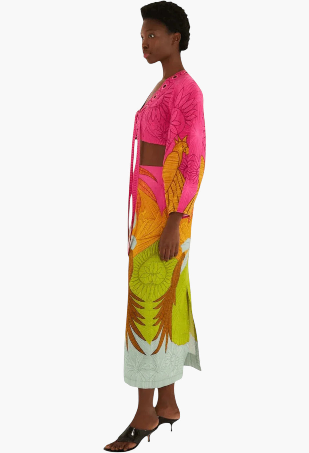 Multicolor Usiacuri Midi Skirt - GLAM MODA