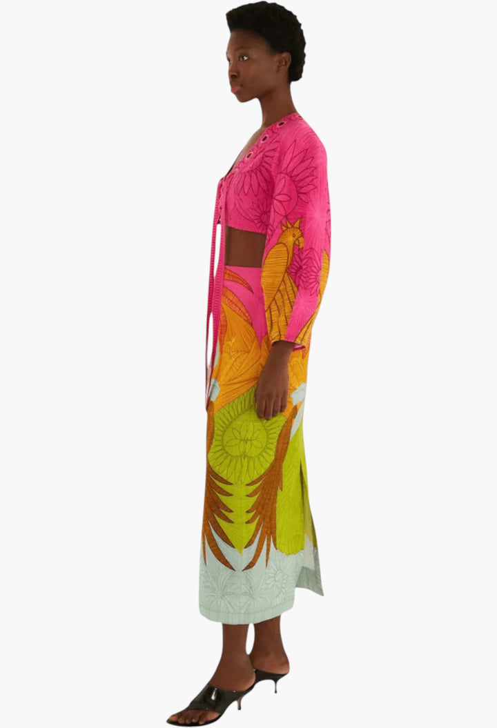 Multicolor Usiacuri Midi Skirt - GLAM MODA