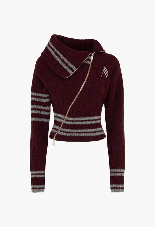 Wool Blend Jacquard Cardigan