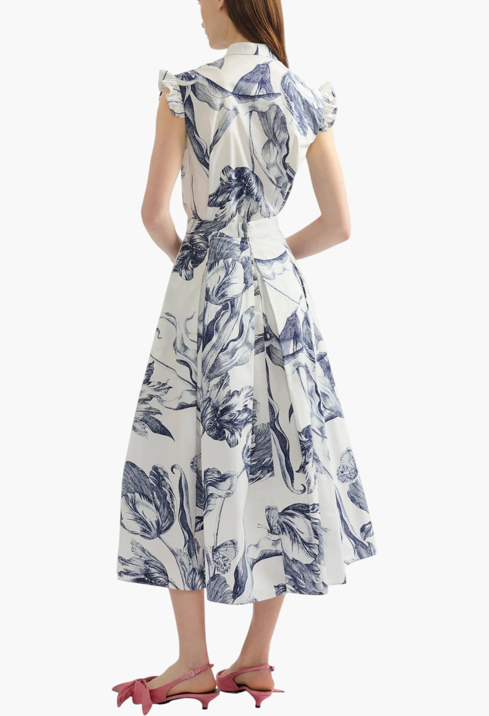 Floral Print Pleated Midi Skirt - GLAM MODA