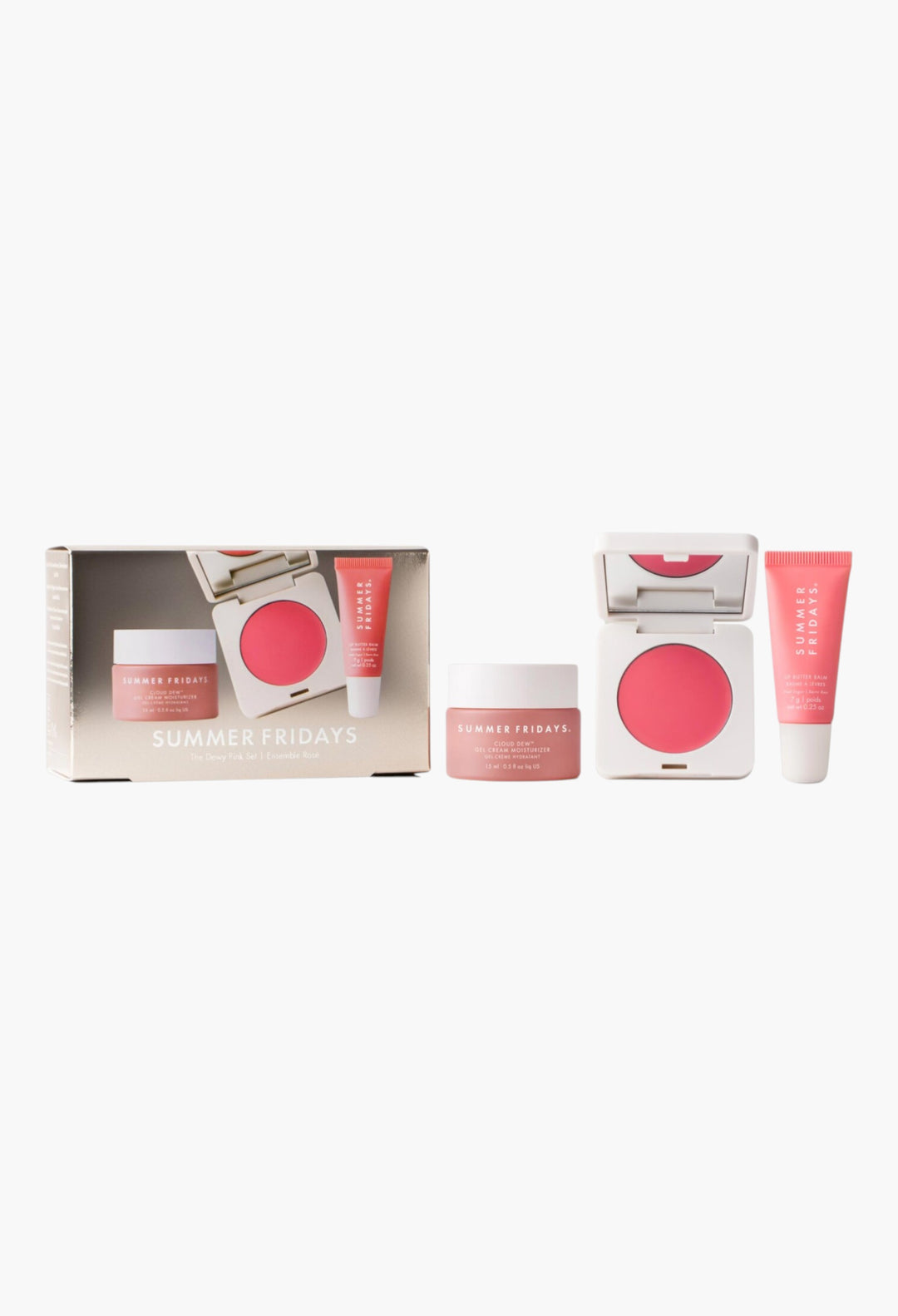 The Dewy Pink Set with mini Lip Butter Balm in Pink Sugar - GLAM MODA