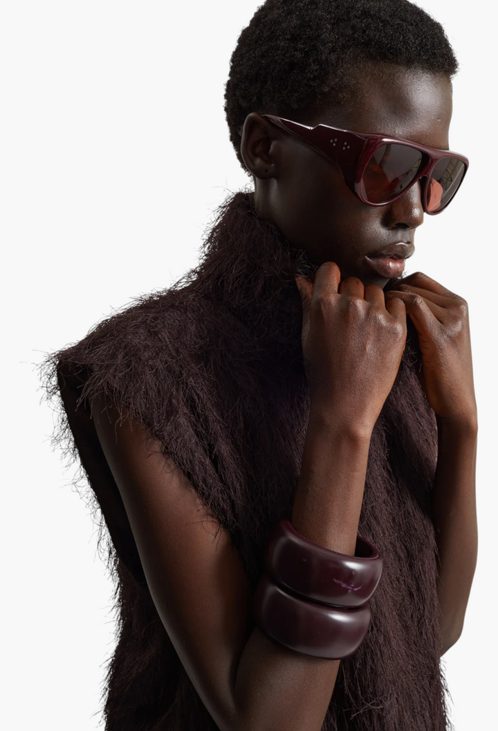 Lancy Fringed Funnel Neck Dress - Dark Brown - GLAM MODA