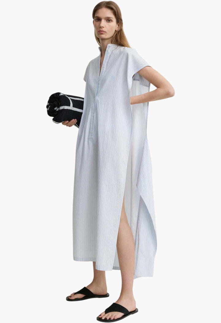 Striped Tie-Sleeve Dress Blue/White