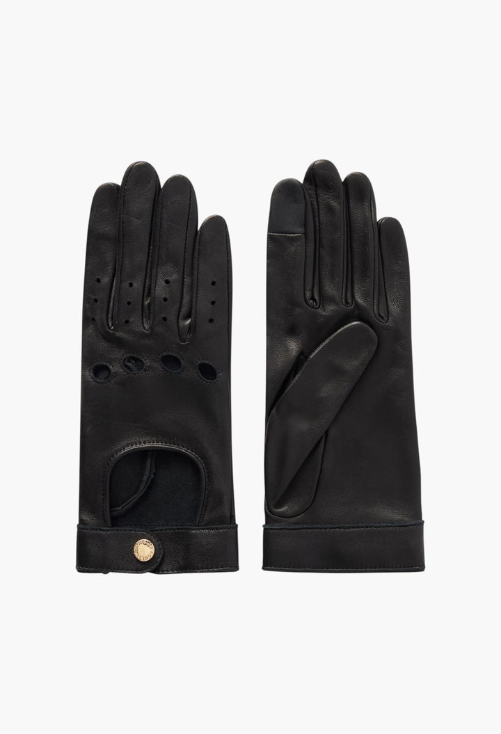 Rose Leather Gloves - GLAM MODA