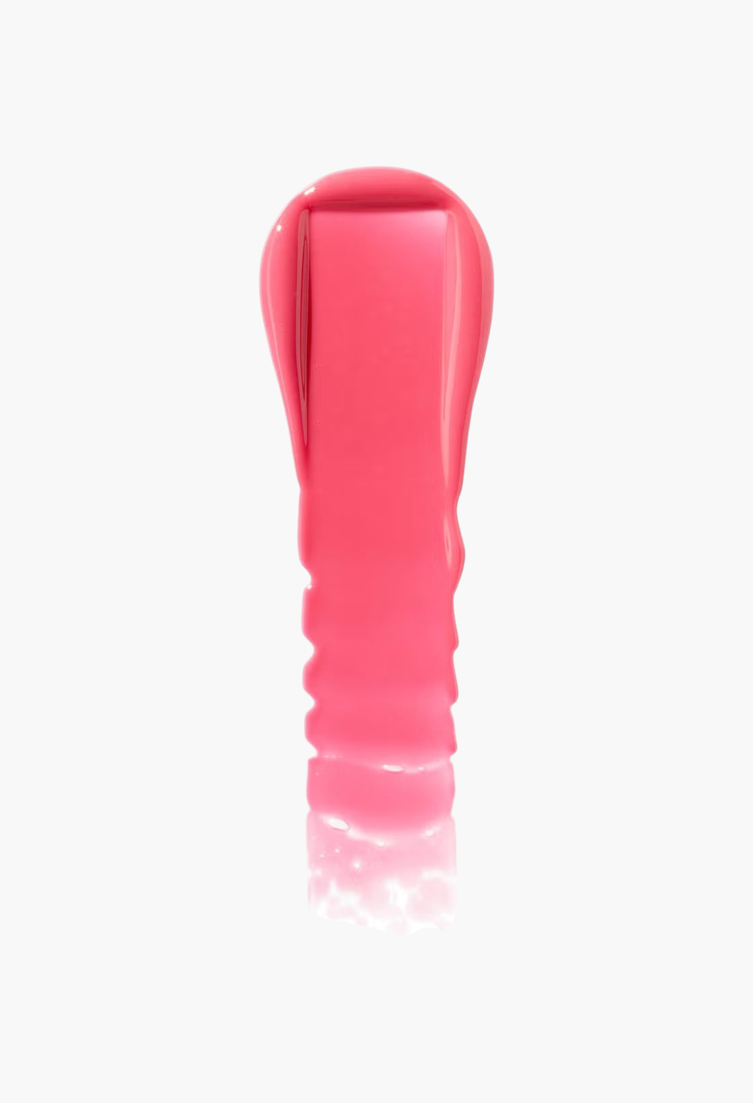 GLAM MODA VIEVE Lip Dew swatch showing a glossy pink lip oil texture with a high-shine finish on a white background