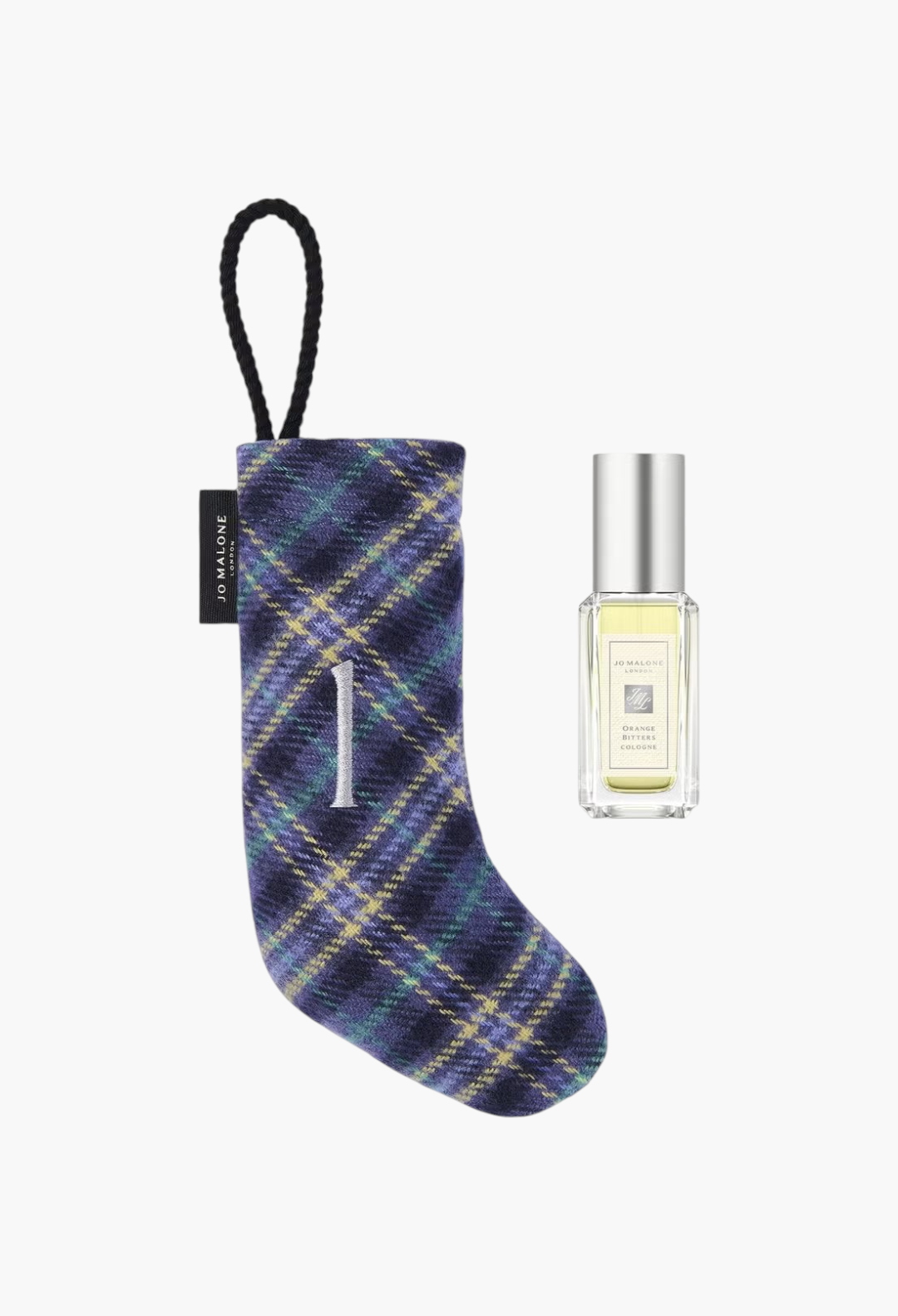 GLAM MODA Jo Malone London advent calendar stocking with number one and a bottle of Orange Bitters Cologne