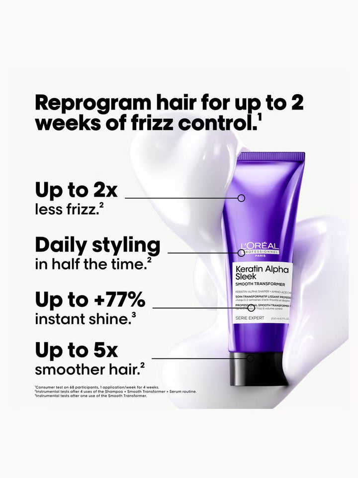L'Oréal Professionnel Keratin Alpha Sleek Smooth Transformer 1x a week Treatment Anti Frizz & Smoothing