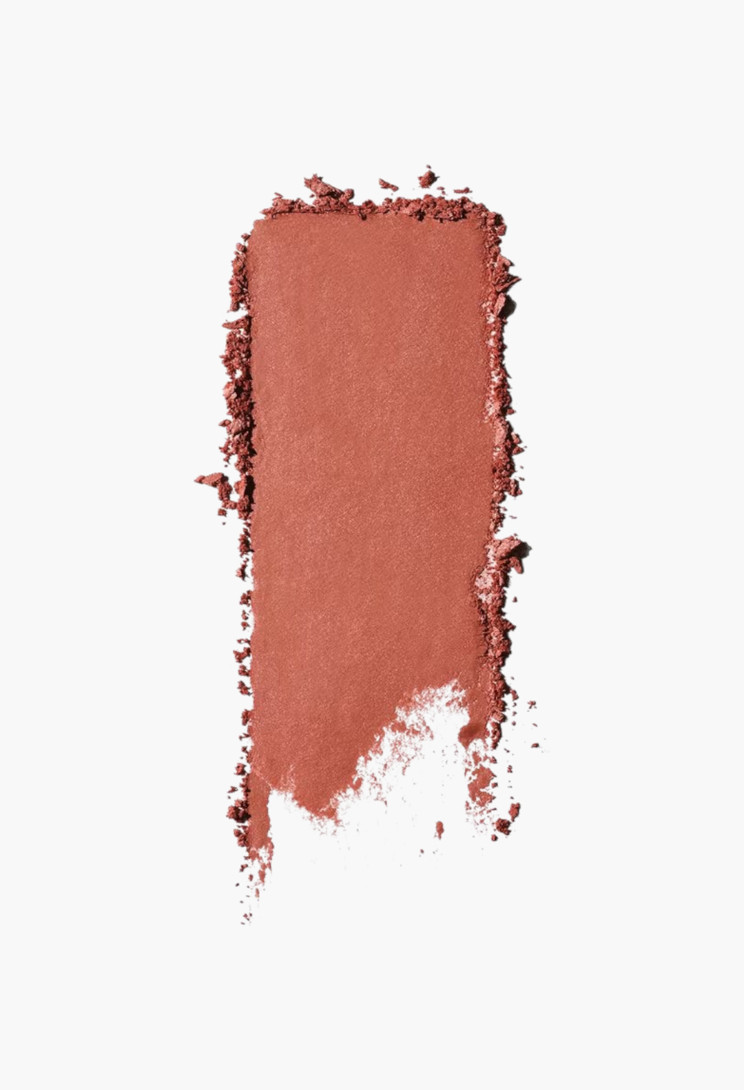 GLAM MODA Saie SuperSuede Radiant Blush powder swatch in a warm terracotta shade with a smooth, soft-focus finish.