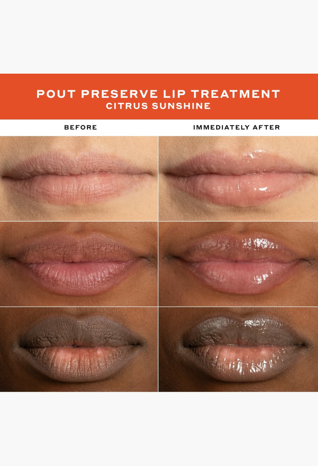 GLAM MODA Ole Henriksen Pout Preserve Lip Vault 2.0 showing various shades of hydrating peptide lip treatment balms.