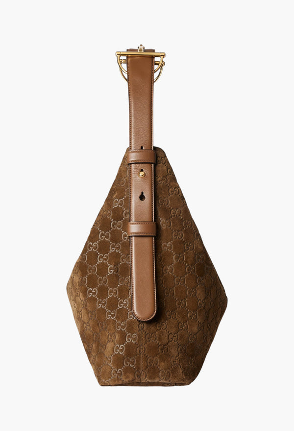 Brown Suede - Gucci Beatrix Large Tote Bag