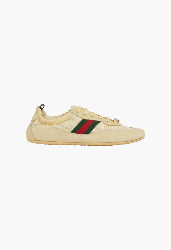 Light Yellow Fabric - Women's Gucci Shift Sneaker
