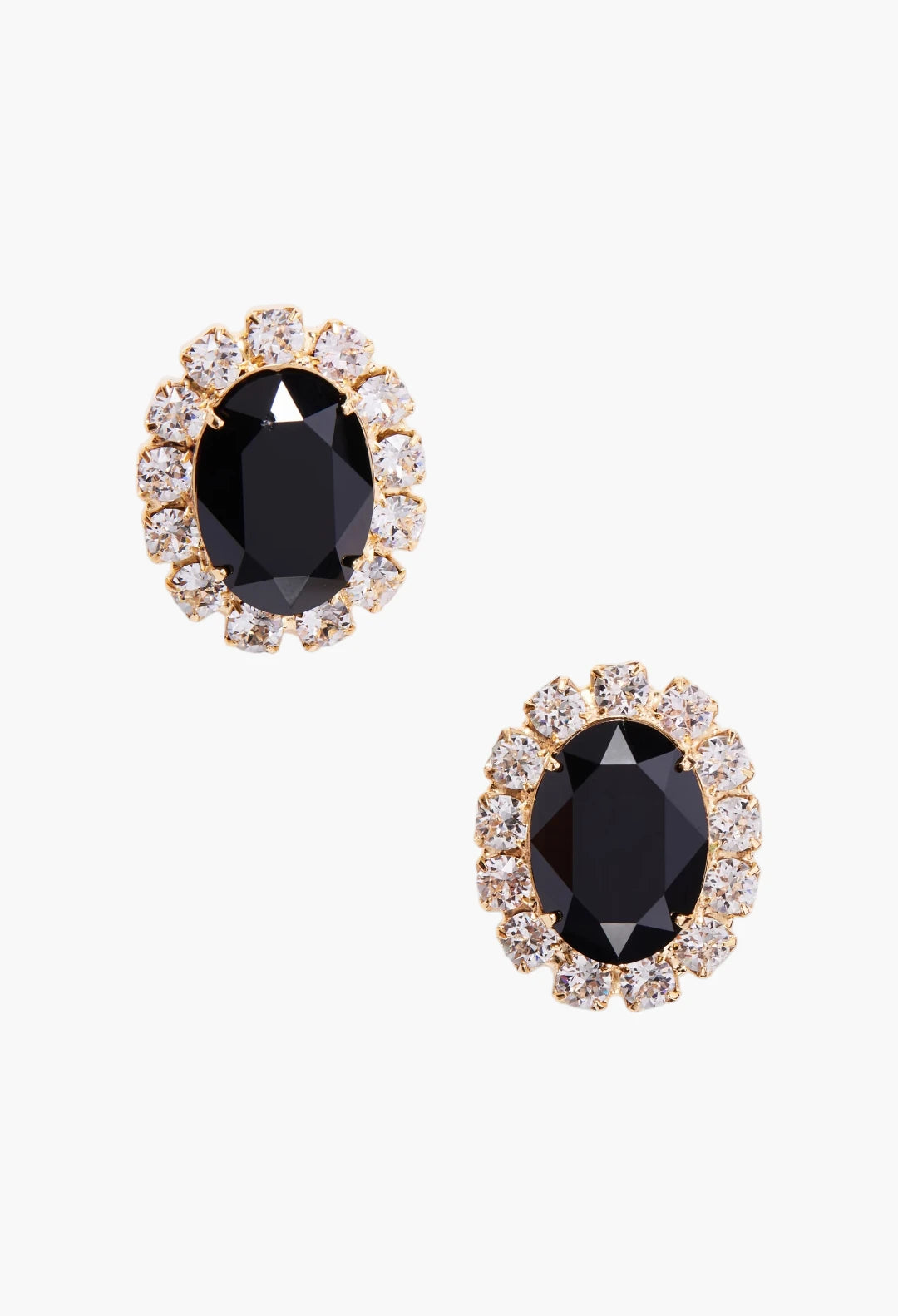 Diana crystal-embellished gold-plated earrings