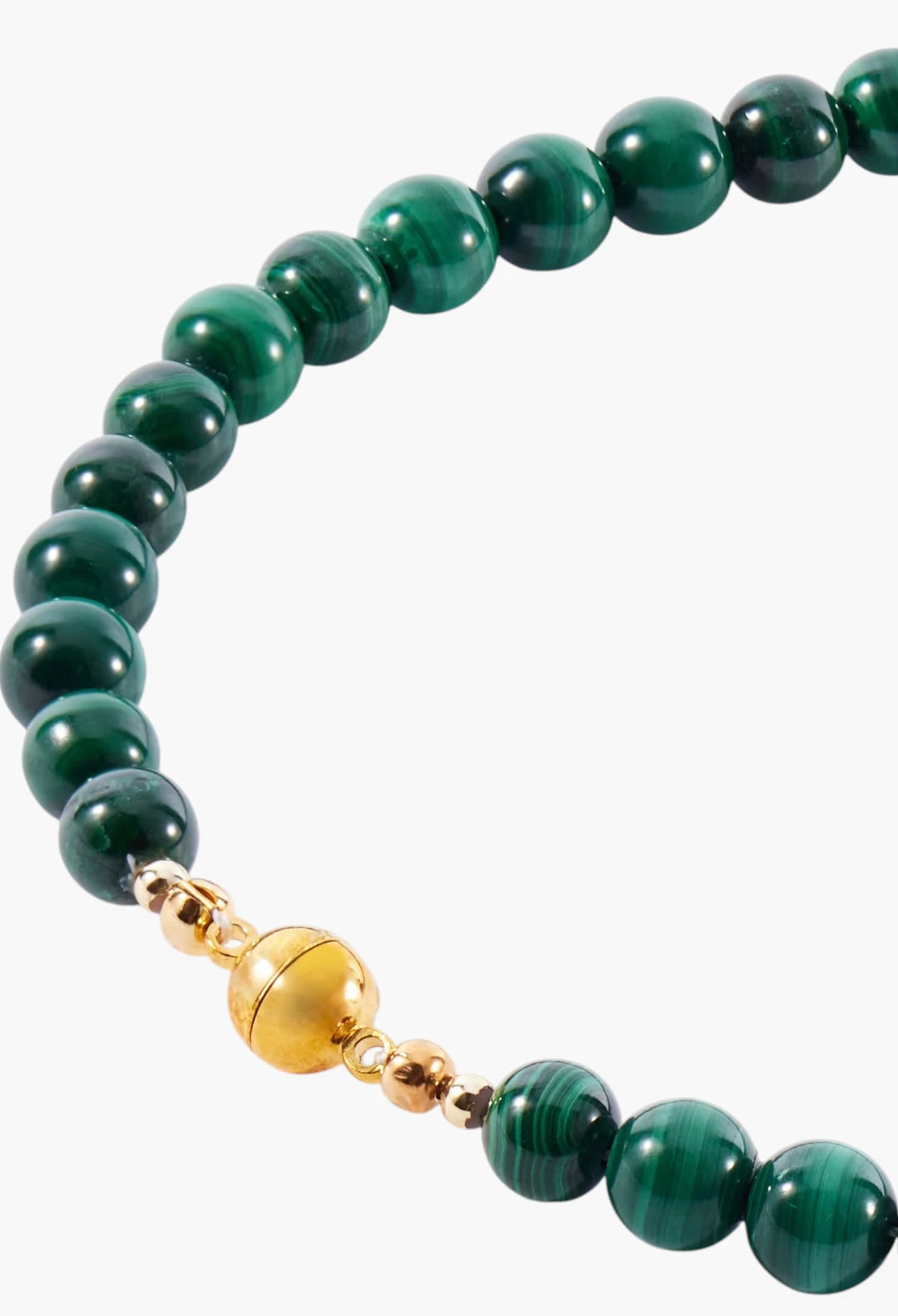Sidonie gold-tone malachite and crystal necklace