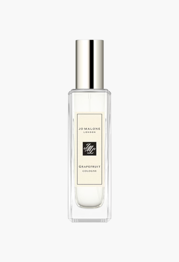 GLAM MODA Grapefruit Cologne in a clear glass rectangular bottle with a silver cap and minimalist label