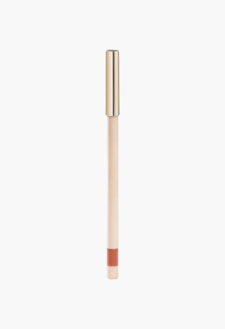 GLAM MODA Kind Words matte lip liner in a neutral beige shade with a gold cap, shown in a sleek retractable design.
