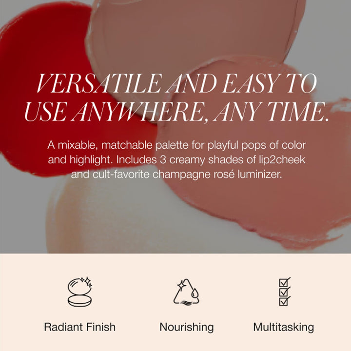 lost angel - Lip2Cheek Glow Quad Mini 2.4 g. - GLAM MODA