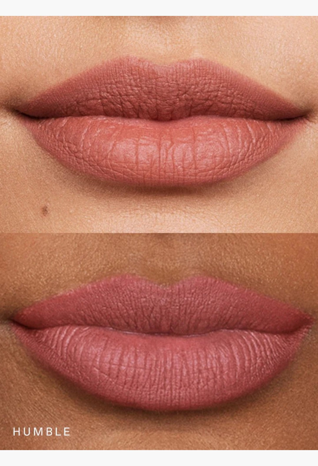 GLAM MODA Kind Words Matte Lip Liner in Humble shade showing a soft rose mauve finish on lips