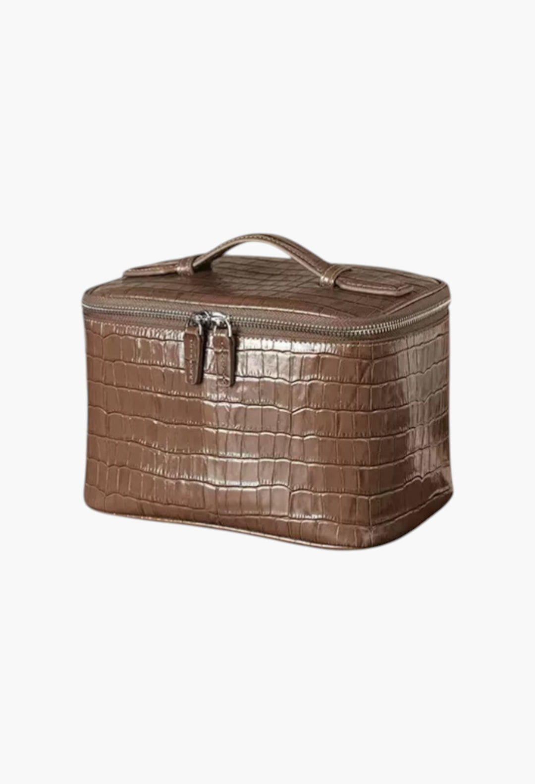 Croc Vanity Case Amber - GLAM MODA