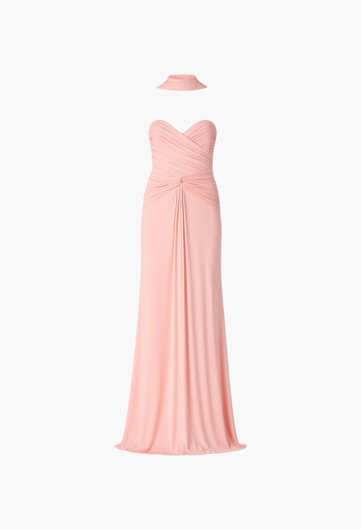 Amanda Ruched Jersey Gown - GLAM MODA