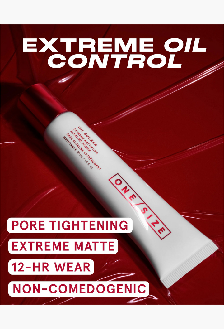 GLAM MODA Extreme Mattifying Alkaline Primer in a white squeeze tube with a red cap for oil control and pore tightening