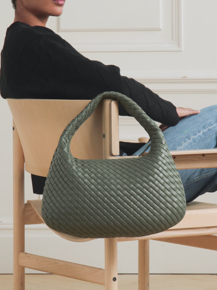 Veneta Medium Intrecciato Leather Shoulder Bag