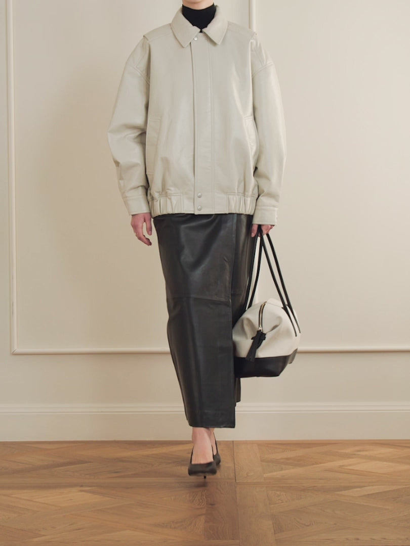 The Stockholm Leather-Trimmed Canvas Tote Bag