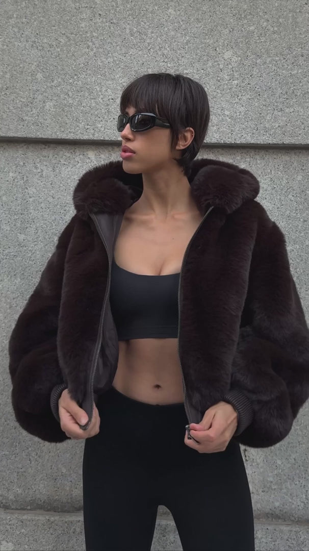 Faux Fur - Zip Up Jacket