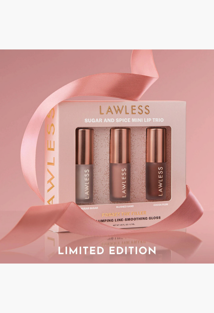 LAWLESS Mini Forget the Filler Sugar and Spice Lip Trio Gift Set
