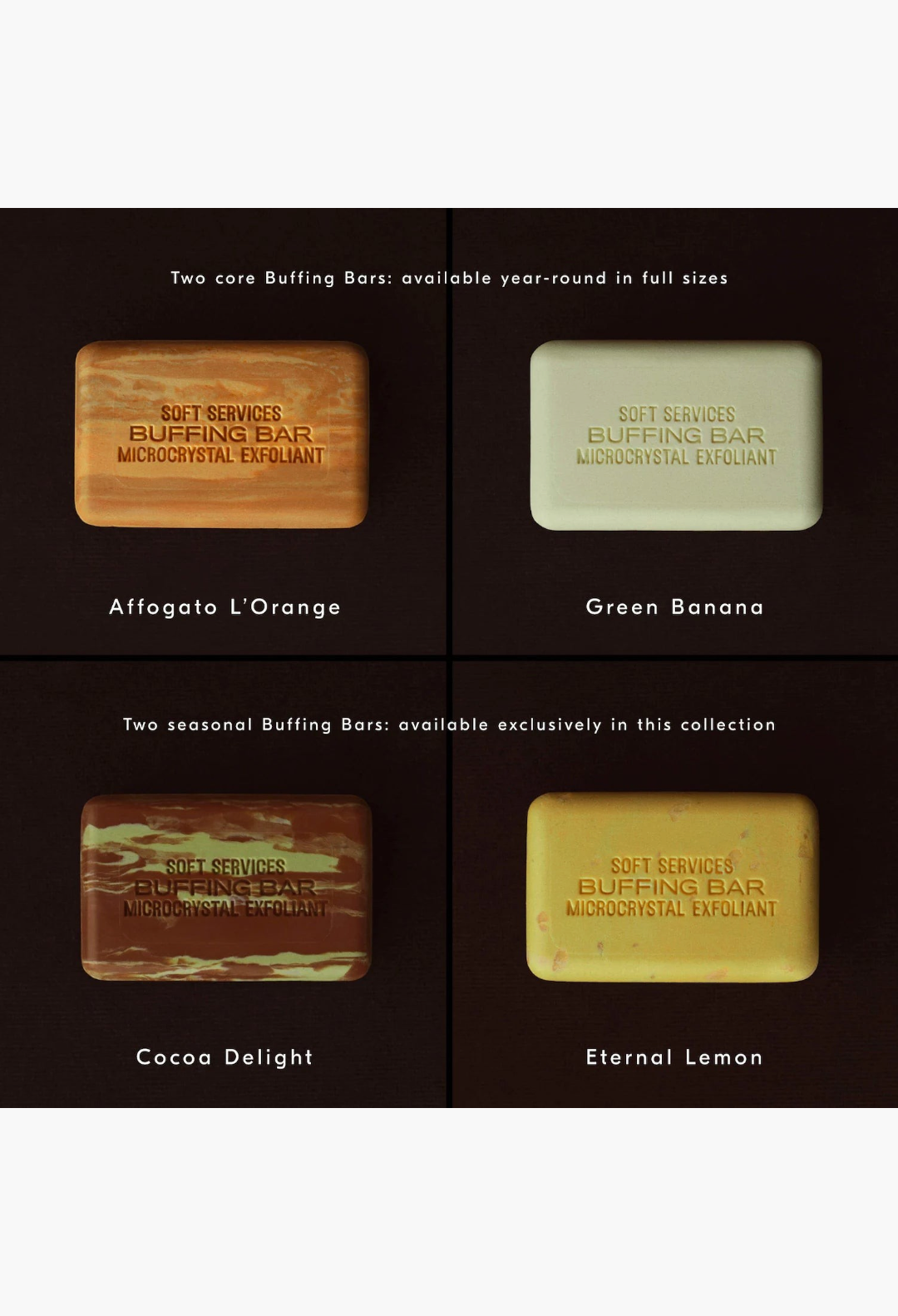 Soft Services Buffing Bar Miniature Collection: Volume II (4 mini bars), Body Gift Set