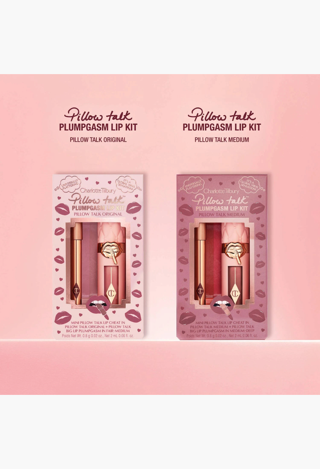 Charlotte Tilbury Mini Pillow Talk Plumpgasm Lip Liner and Lip Gloss Set