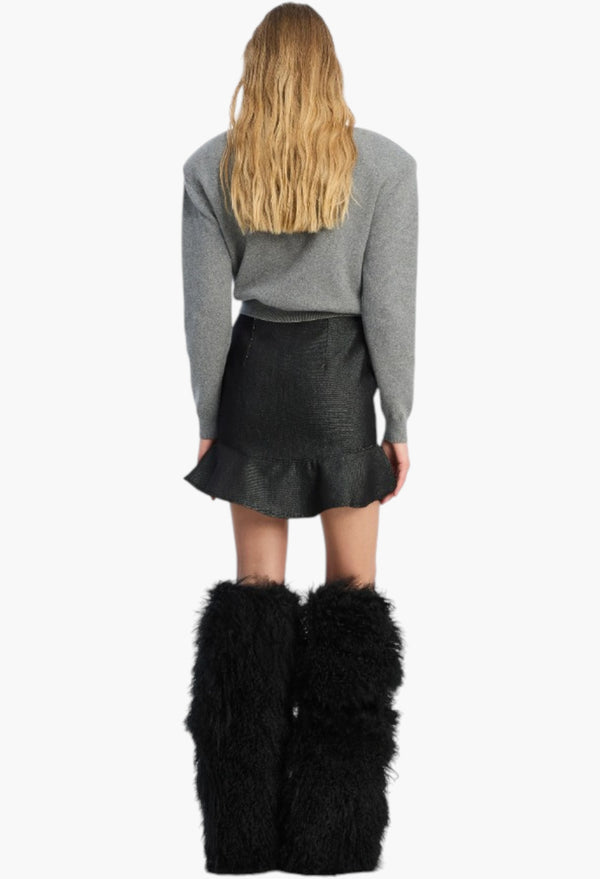 Firm Knit Cardigan Grey