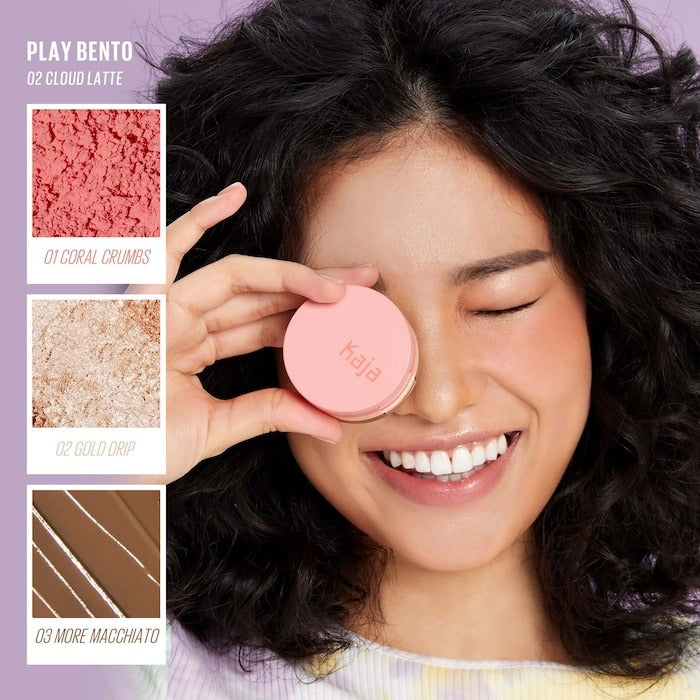 Face Bento Cream Bronzer, Powder Blush & Highlighter Sculpting Trio - GLAM MODA