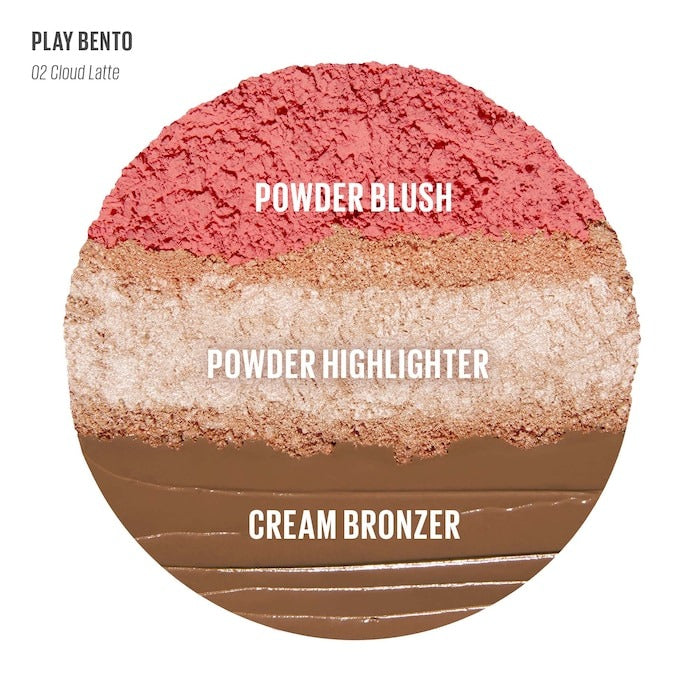 Face Bento Cream Bronzer, Powder Blush & Highlighter Sculpting Trio - GLAM MODA