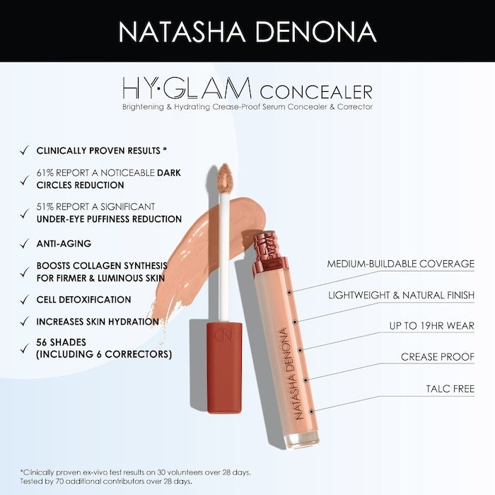 Hy-Glam Brightening & Hydrating Medium to Full Coverage Crease Proof Serum Color Corrector - GLAM MODA