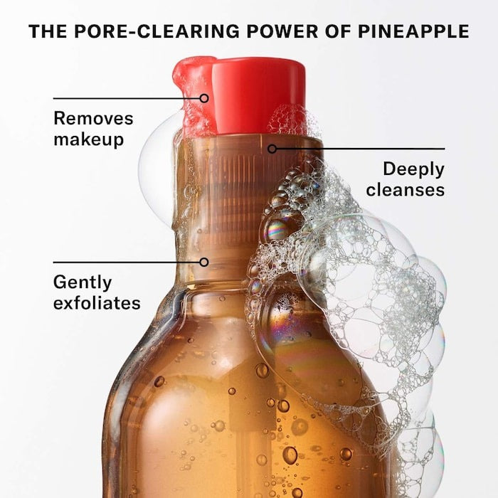 Pineapple Enzyme Exfoliating + Brightening Foaming Gel Cleanser with AHAs - GLAM MODA